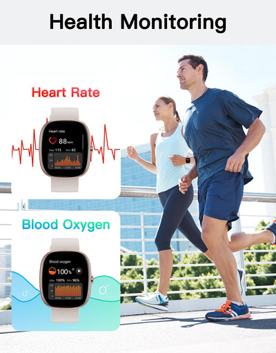 Fitness Tracker 2025 Ver. (Answer/Make Calls), 1.85" Smart Watch Fitness Watches for Women Men with 24/7 Heart Rate Blood Oxygen Monitor Sleep Tracker 100+ Sport Modes IP68 Waterproof (Pink)