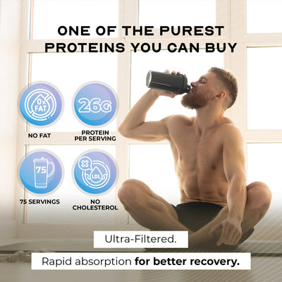 Muscle Feast Grass-Fed Whey Protein Isolate, All Natural Hormone Free Pasture Raised, Whey Isolate Protein Powder for Men and Women, Clean, Non-GMO & Gluten-Free, Isolate Protein - Unflavored, 5lb