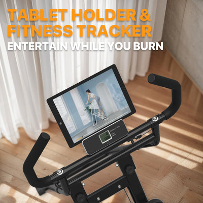 MACYO Stair Stepper for Home Workout - Full-Size Foot Pedals with Tablet Holder, Foldable Stepping Climbers, Easy Assembly, Compact Design for Cardio & Leg Training