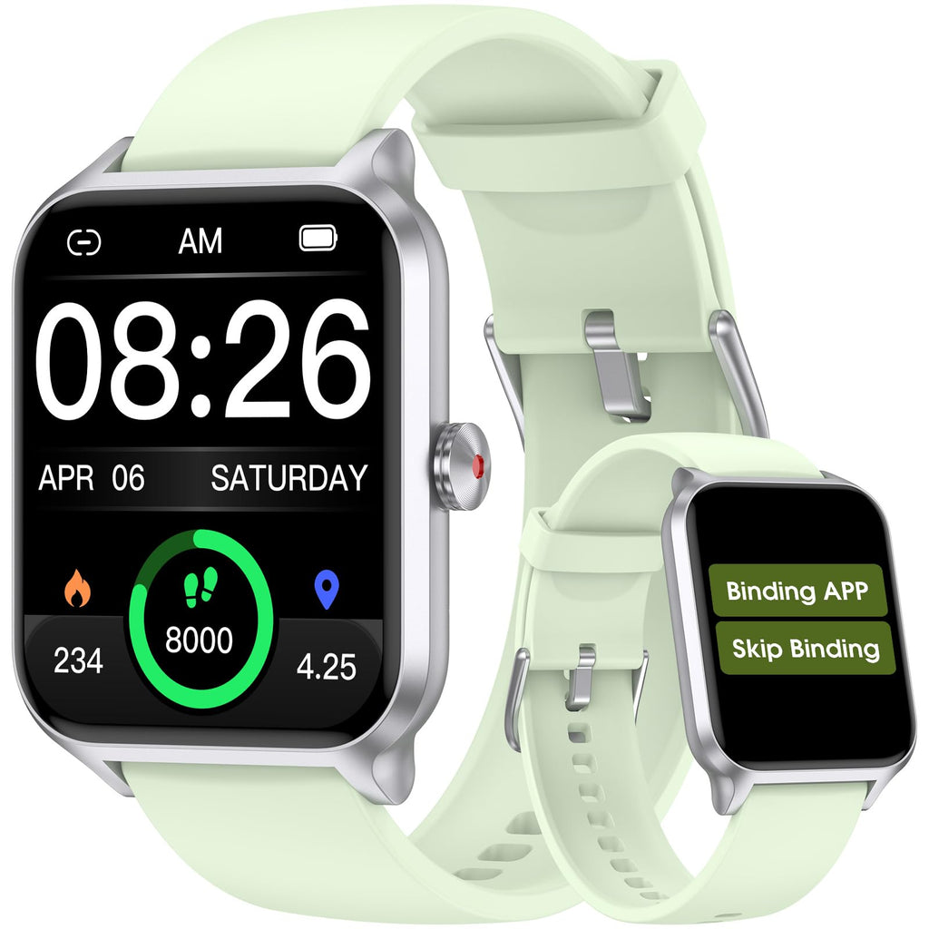 Smart Watch No App/Phone Required,42mm Smartwatch for Women Men,Fitness Tracker Watch with Heart Rate Monitor, Sleep Tracker, Pedometer,Step Counter,IP68 Waterproof, for Android iOS Phones