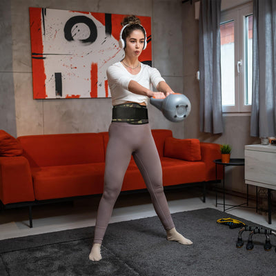 RitFit Weight Lifting Belt - Great for Squats, Lunges, Deadlift, Thrusters - Men and Women - 6 Inch Black/Camouflage