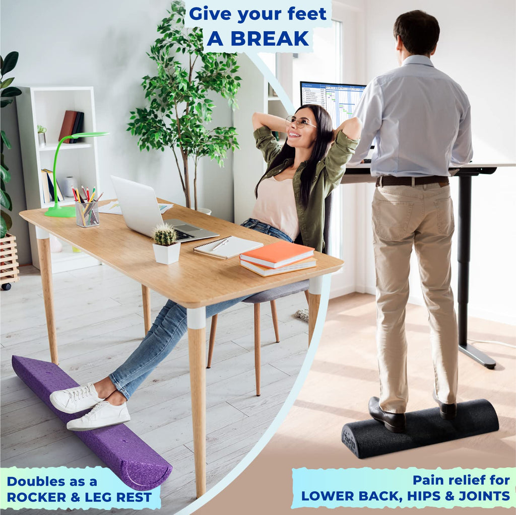 Yes4All High-Density EPP Half Round Back Roller Foam, Exercise Foam Roller for Yoga, Pilates & Stretching - 12, 18, 24, 36 inch