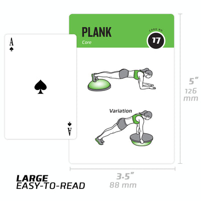 NewMe Fitness Stretching Workout Cards, Instructional Fitness Deck for Women & Men, Beginner Fitness Guide to Training Exercises at Home or Gym