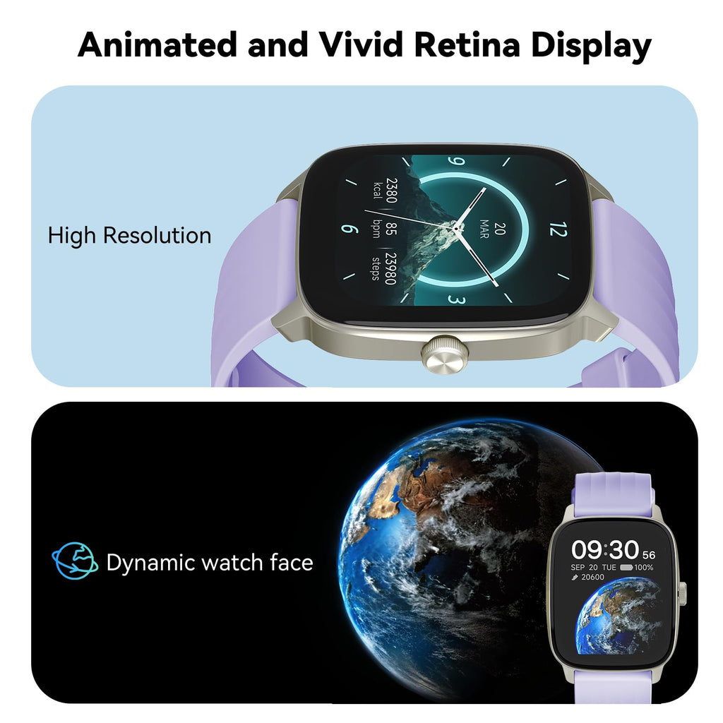 EURANS Smart Watch No App/Phone Required, 1.85" Ultra HD Display | Waterproof Fitness Tracker | 24/7 Heart Rate/Sleep Monitor | Step Counter for Walking, Pedometer & Activity Tracker for Women Men