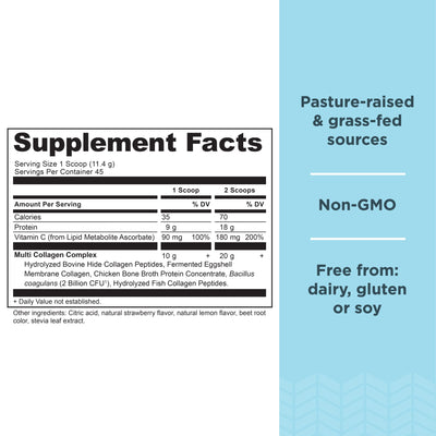 Ancient Nutrition Collagen Powder Protein with Probiotics, Unflavored Multi Collagen Protein with Vitamin C, 45 Servings, Hydrolyzed Collagen Peptides Supports Skin and Nails, Gut Health, 16oz