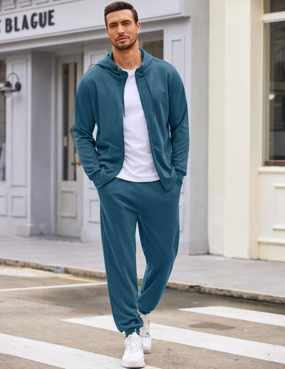 COOFANDY Sweatsuits for Men 2 Piece tracksuit Sets Full Zip Hoodie Sweatpants for Men Casual Sports Jogging Suits S-4XL