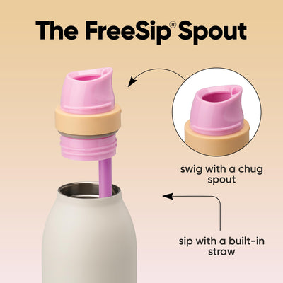 Owala FreeSip Twist Insulated Stainless Steel Water Bottle with Straw for Sports and Travel, BPA-Free, 24-oz, Purple/Purple (California Grapevine)