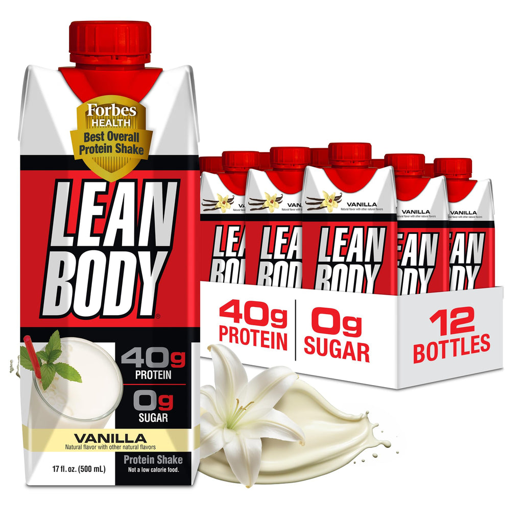 Labrada Lean Body Ready-to-Drink Cookies and Cream Protein Shake, 40g Protein, Whey Blend , 0 Sugar, Gluten No, 22 Vitamins & Minerals, (Recyclable Carton & Lid - Pack of 12) LABRADA , 17 Fl Oz (Pack of 12)