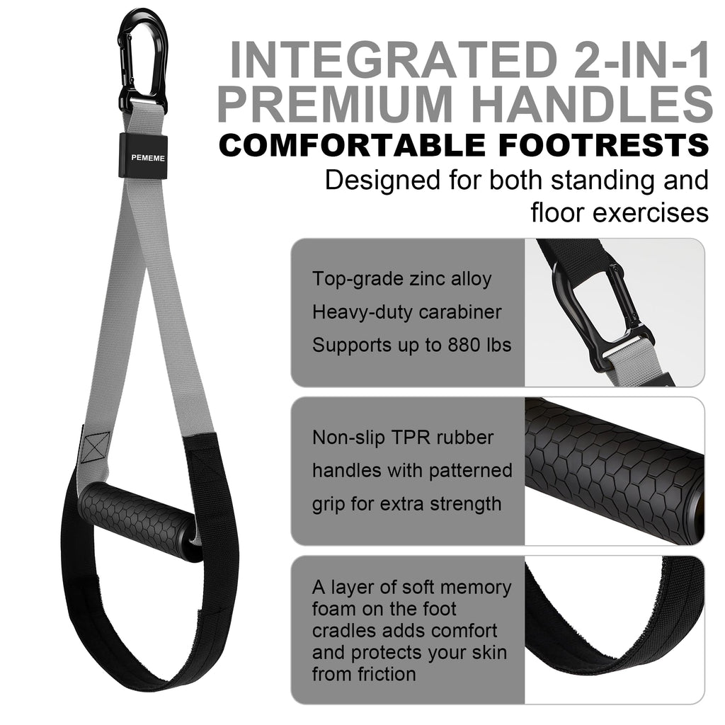 Home Resistance Training Kit | Full-Body Workout with Suspension Trainer Straps, Door Anchor, Handles, and Carrying Bag | Complete Home Gym Equipment