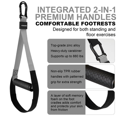 Home Resistance Training Kit | Full-Body Workout with Suspension Trainer Straps, Door Anchor, Handles, and Carrying Bag | Complete Home Gym Equipment