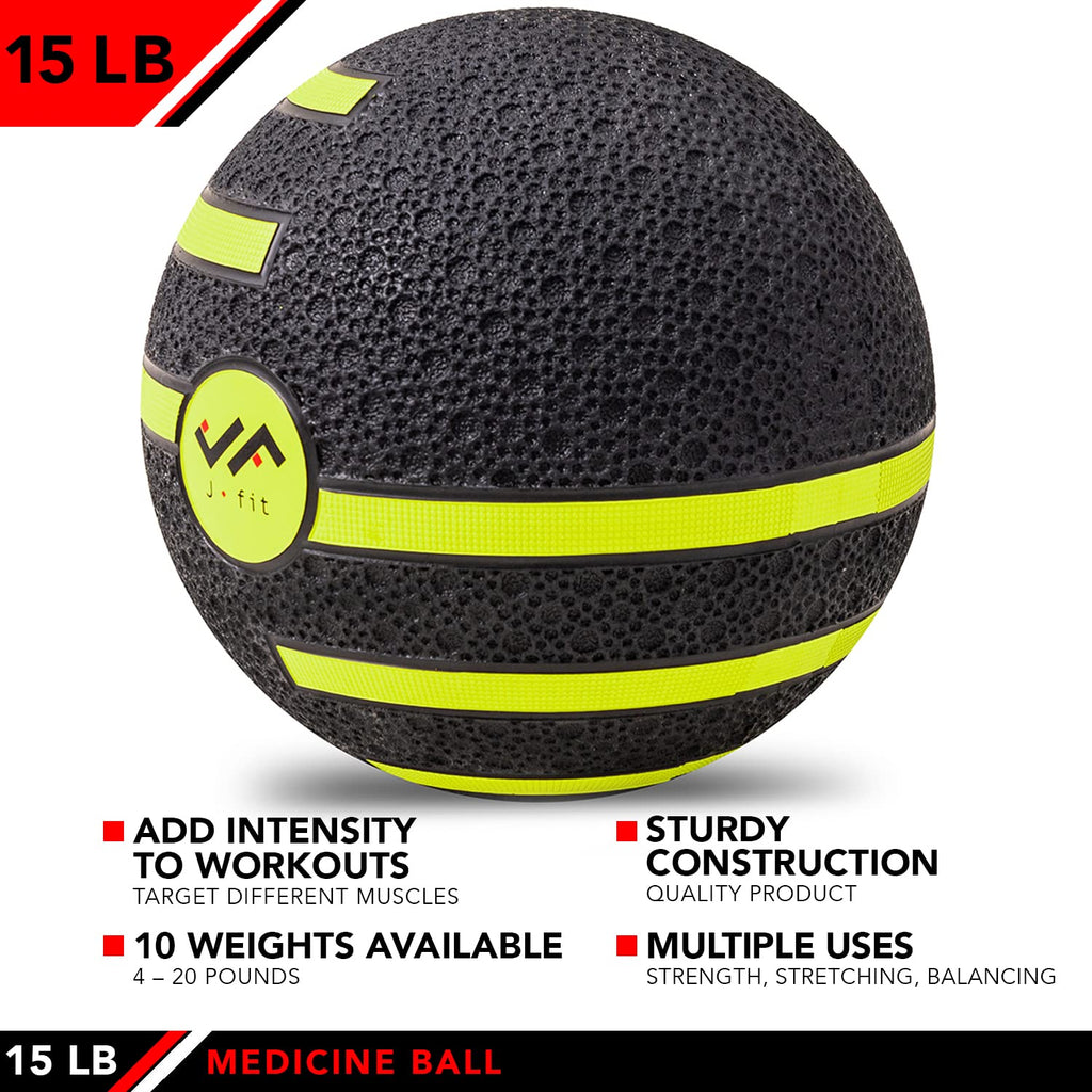 JFIT Medicine Exercise Ball with Dual Texture