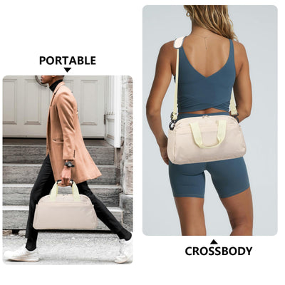 14 inch Small Gym Bag for Women & Men, Mini Duffel Bag for Travel Sports Lightweight Carry On Bag (Light Green)