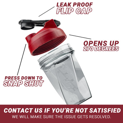 HELIMIX 2.0 Vortex Blender Shaker Bottle Holds upto 28oz | No Blending Ball or Whisk | USA Made | Portable Pre Workout Whey Protein Drink Shaker Cup | Mixes Cocktails Smoothies Shakes | Top Rack Safe