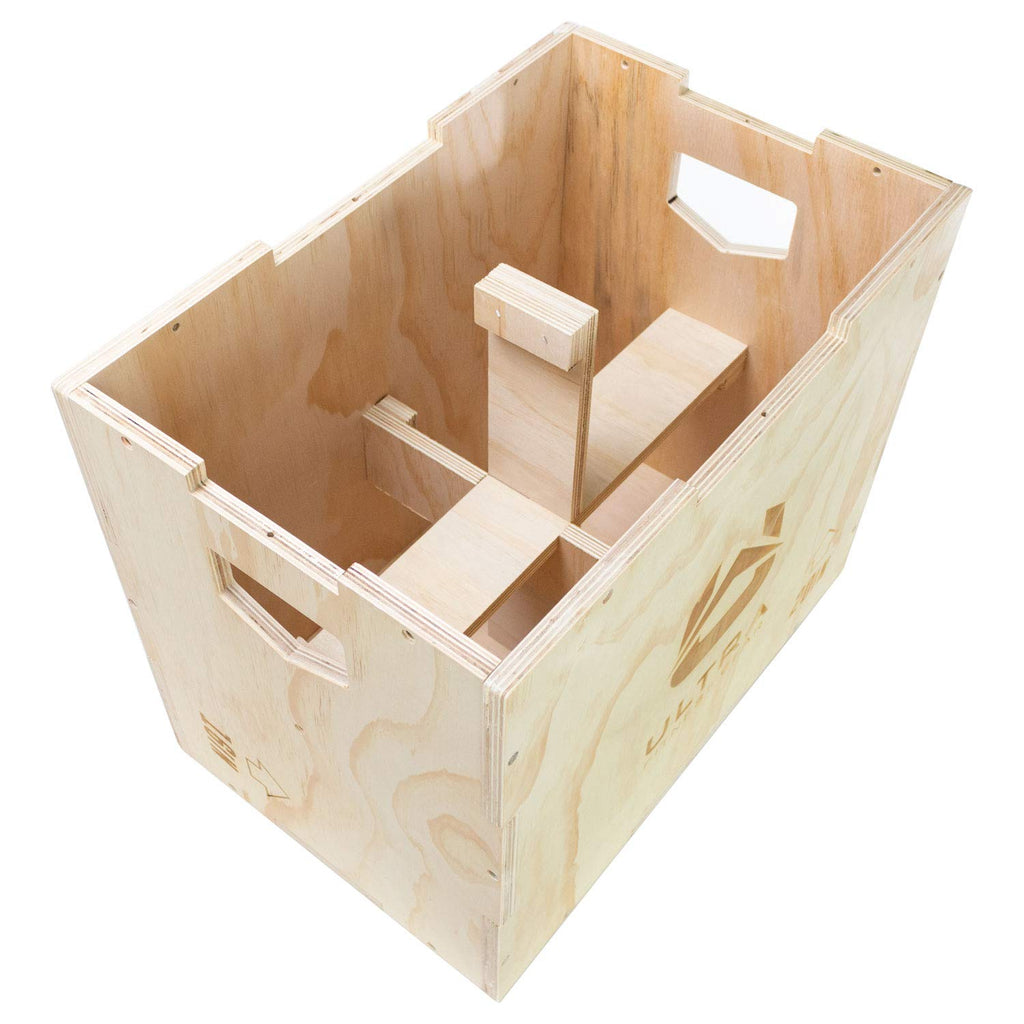 Ultra Fitness Gear Wooden Plyo Box, 31 Plyometric Jump Training Squat, Step Up, Jumps & More Workout Size S, M, L, XL