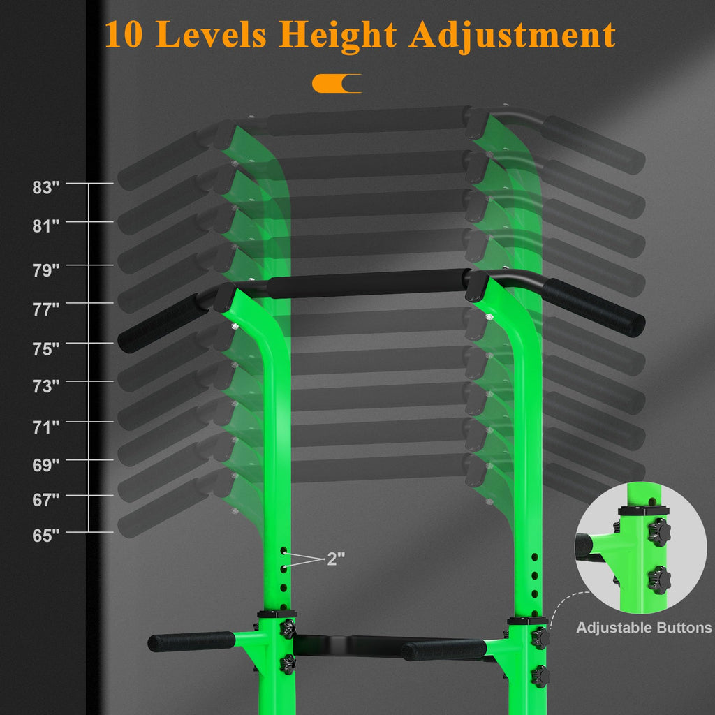 SogesPower Power Tower Dip Station Pull Up Bar for Home Gym Adjustable Height Strength Training Workout Equipment,Pull Up Bar Station