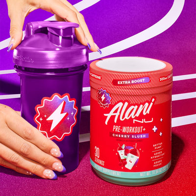 Alani Nu Pre Workout+ Powder Frozen Lemonade, Extra Boost, Sugar Free, 300mg Caffeine, L-Theanine, Beta-Alanine, Citrulline, 30 Servings