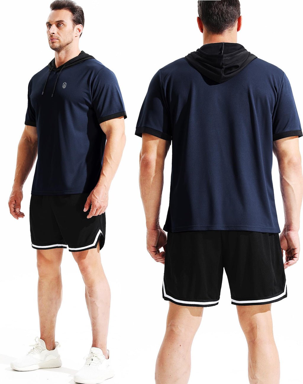 NELEUS Men's Dry Fit Performance Athletic Shirt with Hoods