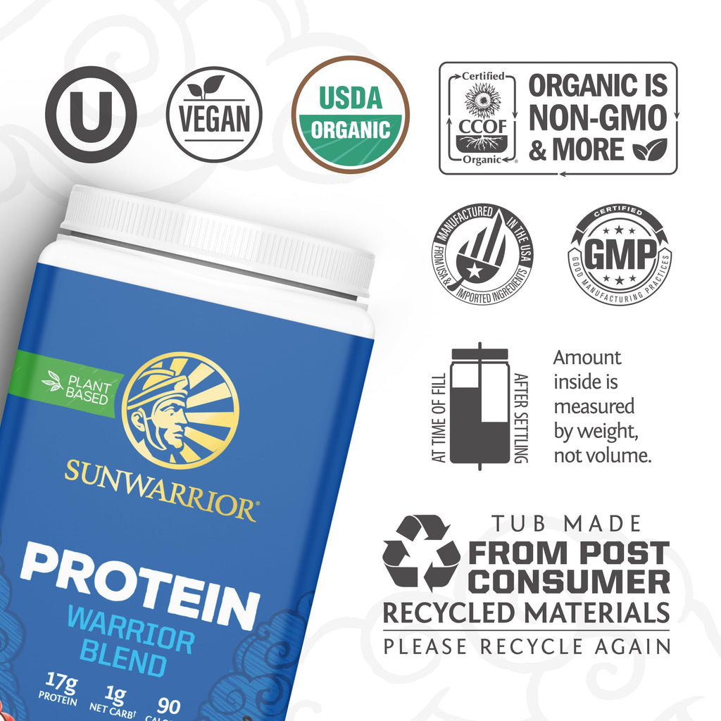 Organic Plant Based Protein Powder | Vegan Organic Protein Powder Vanilla Flavored with BCAA Amino Acids & Hemp Seed Pea Blend | Non-GMO Soy Dairy Filler & Gluten Free (Vanilla, 32 Servings)