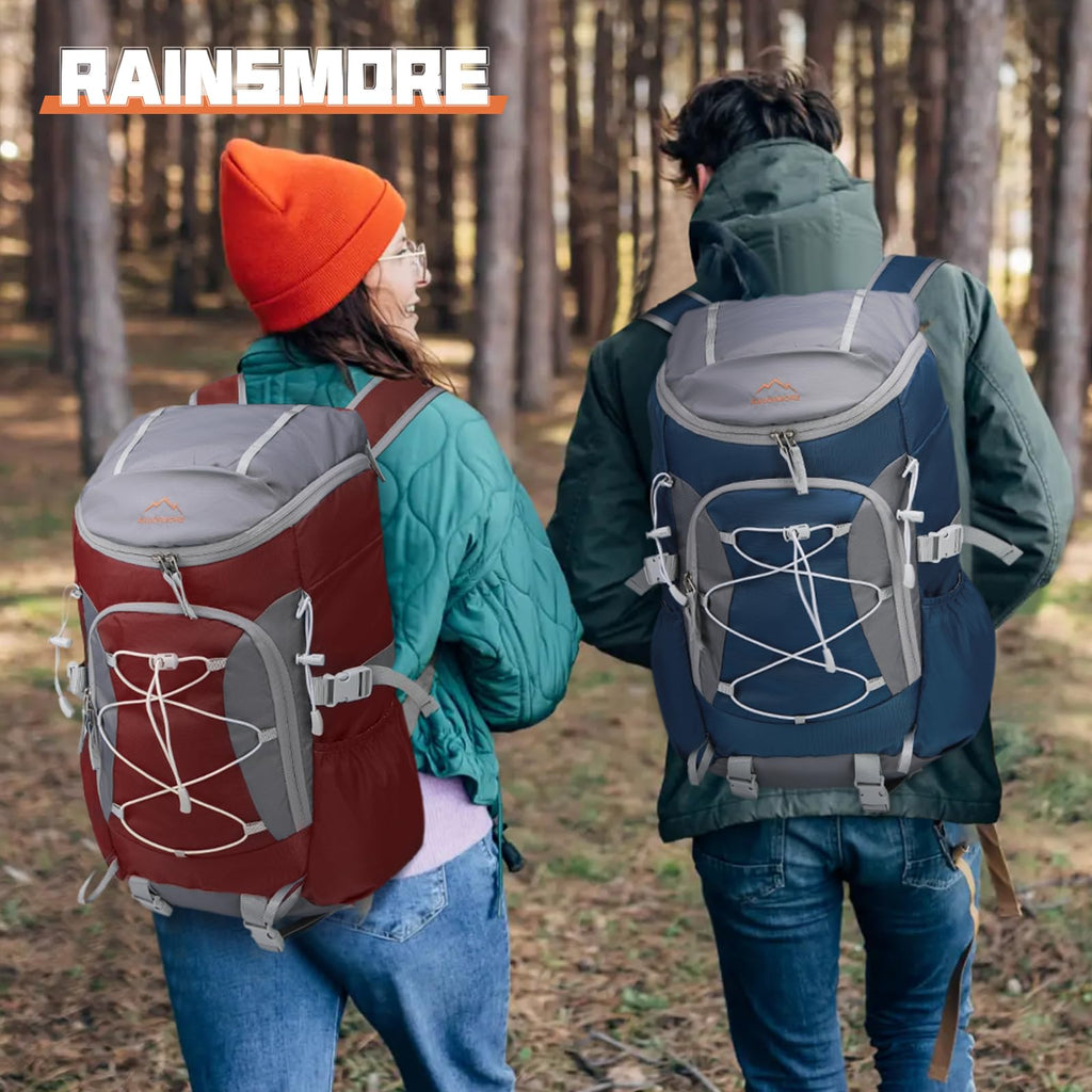 RAINSMORE Foldable Hiking Backpack for Women Men Packable Camping Backpack 40L Waterproof Hiking Daypack Bag Lightweight Collapsible Daypack for Travel Trekking Mountaineering Large Capacity Black