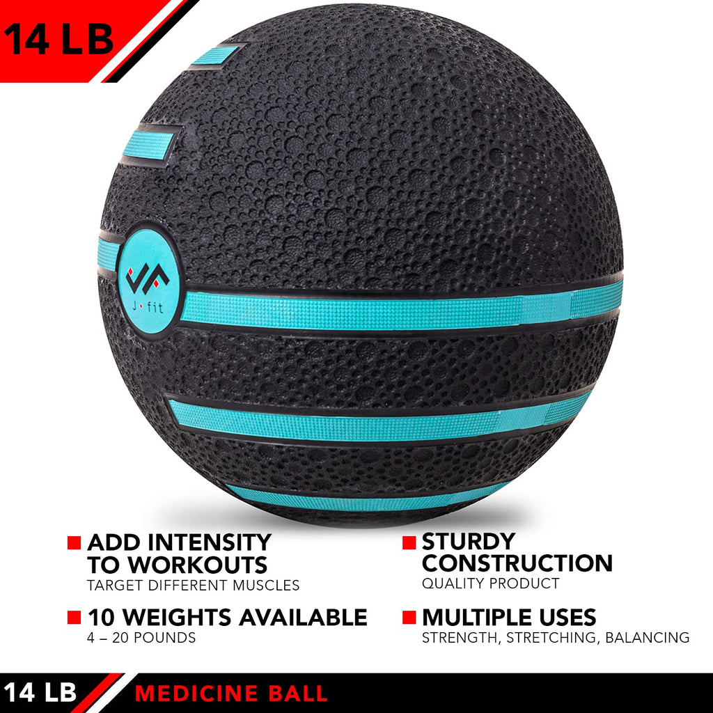 JFIT Medicine Exercise Ball with Dual Texture