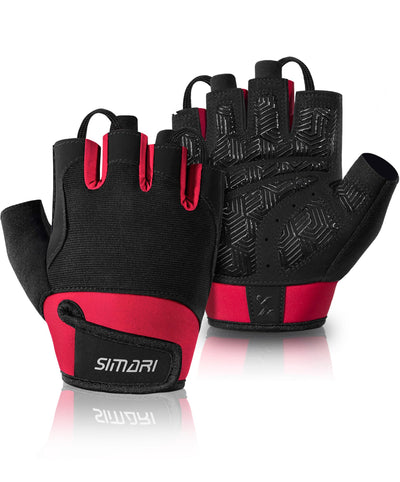 SIMARI Breathable Workout Gloves for Men & Women, Weight Lifting Gloves with Padded, Grip, Full Palm Protection, Gift for Gym Exercise, Cycling, Weightlifting Training, Fitness, Black, Pink, Size