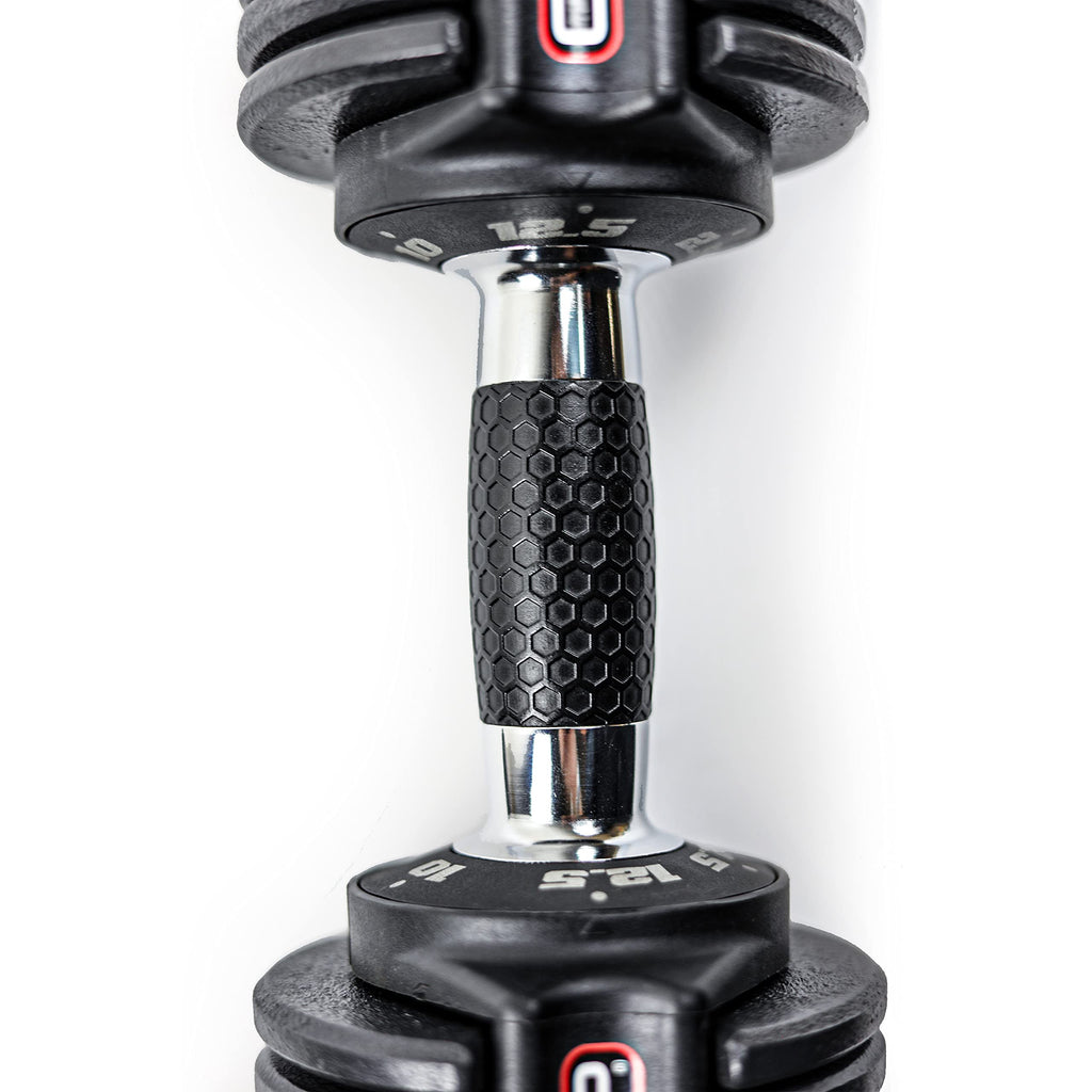 CAP Barbell ADJUSTABELL Adjustable Round Dumbbell Weights - Singles & Pairs | 12.5 lb, 25 lb & 55 lb | Multiple Handle Options