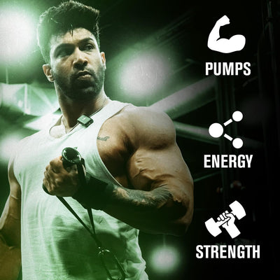 Jacked Factory NITROSURGE Pre Workout Supplement - Endless Energy, Instant Strength Gains, Clear Focus, Intense Pumps - NO Booster & Preworkout Powder with Beta Alanine - 30 Servings, Cherry Limeade