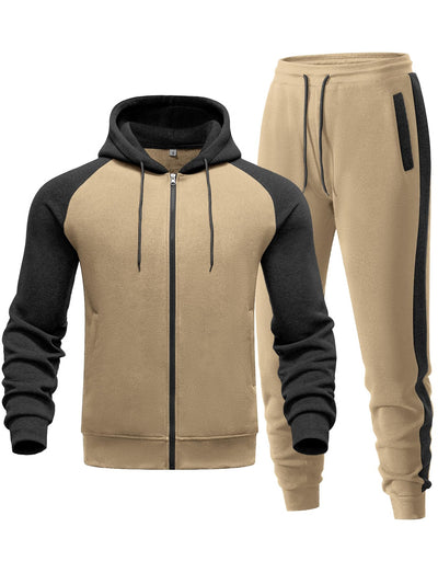 Men's Tracksuit 2 Pieces Set Zip Up Hoodie Sweatsuits Athletic Jogging Suit Set Casual Outfit with Pockets
