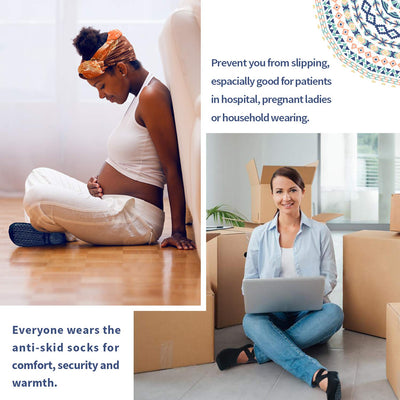 Ozaiic Pilates Socks for Women Non Slip Grip, Yoga Socks with Grippers for Barre, Hospital, Ballet, Dance, Barefoot Workout