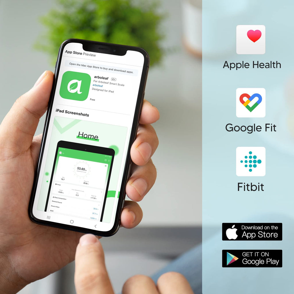 Arboleaf Scale for Body Weight, Smart Scale with BMI, Body Fat, Muscle Mass, 26 Metrics Full Body Composition Analyzer, 8-Electrode High Precision Digital Bathroom Scale, Bluetooth Sync, White