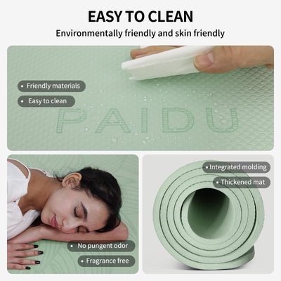 Large Yoga Mat-72’x36’x0.4’ Extra Width ＆ Thick,Comfortable,Non-Slip Exercise Mat-Works Great on All Floor for Stretching,Yoga Studio,Gym or Home Workouts