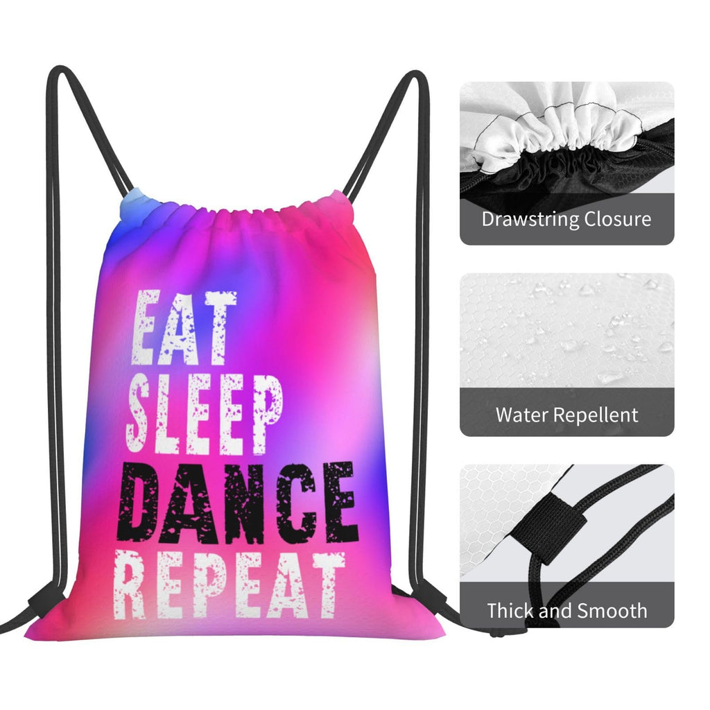 Gymnastics Drawstring Backpack Light Gym String Bag Pink Water Resistant Sackpack Sport Yoga Daypack For Womens Mens