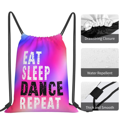 Gymnastics Drawstring Backpack Light Gym String Bag Pink Water Resistant Sackpack Sport Yoga Daypack For Womens Mens