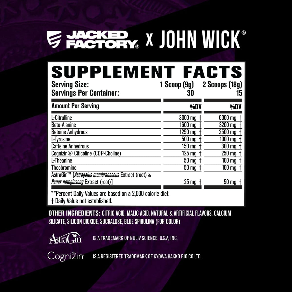 Jacked Factory NITROSURGE Pre Workout Supplement - Endless Energy, Instant Strength Gains, Clear Focus, Intense Pumps - NO Booster & Preworkout Powder with Beta Alanine - 30 Servings, Cherry Limeade
