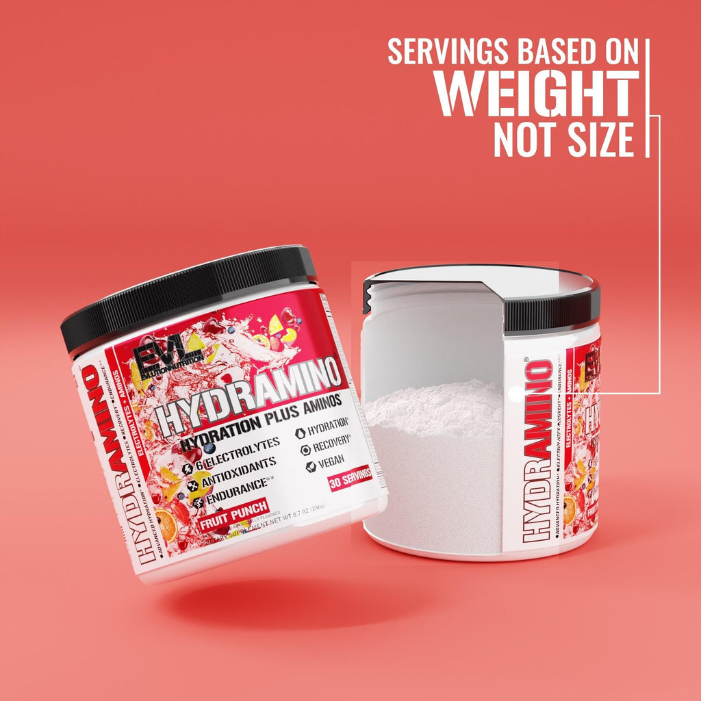 Evlution Nutrition HYDRAMINO Complete Hydration Multiplier, All 6 Electrolytes, Vitamin C & B, Fluid Boosting Aminos, Coconut Water, Endurance, Recovery, Antioxidants, 30 Serve, Orange Mango