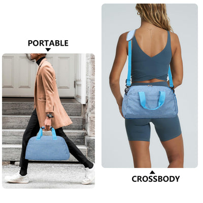 14 inch Small Gym Bag for Women & Men, Mini Duffel Bag for Travel Sports Lightweight Carry On Bag (Light Green)