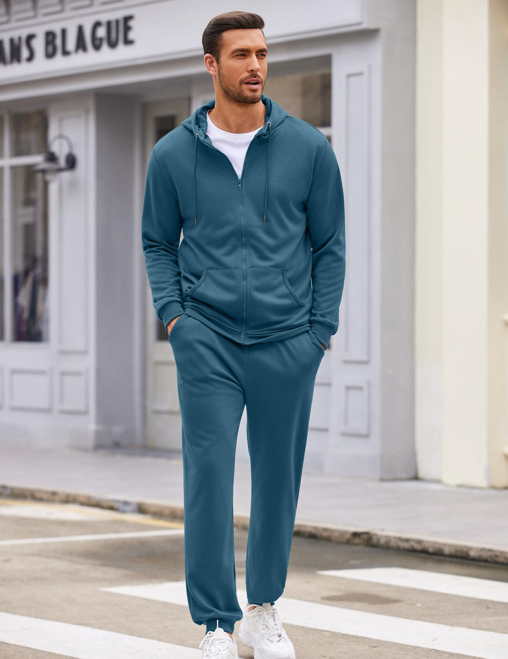 COOFANDY Sweatsuits for Men 2 Piece tracksuit Sets Full Zip Hoodie Sweatpants for Men Casual Sports Jogging Suits S-4XL