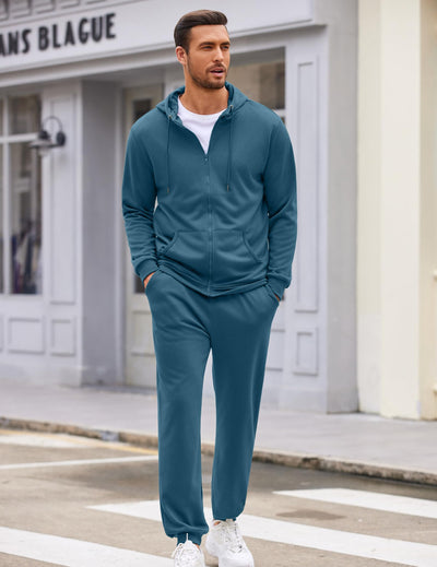 COOFANDY Sweatsuits for Men 2 Piece tracksuit Sets Full Zip Hoodie Sweatpants for Men Casual Sports Jogging Suits S-4XL