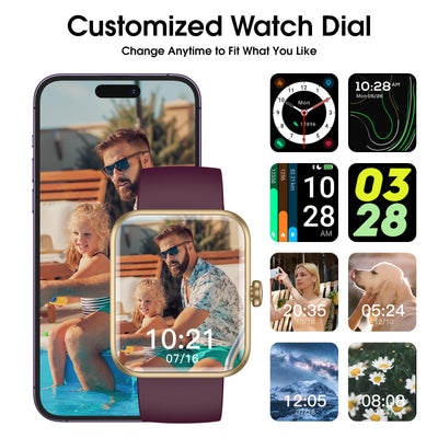 Smart Watch, Fitness Tracker with Heart Rate Monitor, Blood Oxygen, Sleep Tracker, 41mm Touchscreen Smartwatch for Android iOS Swimming Waterproof Pedometer Step Calories Tracker for Women Men