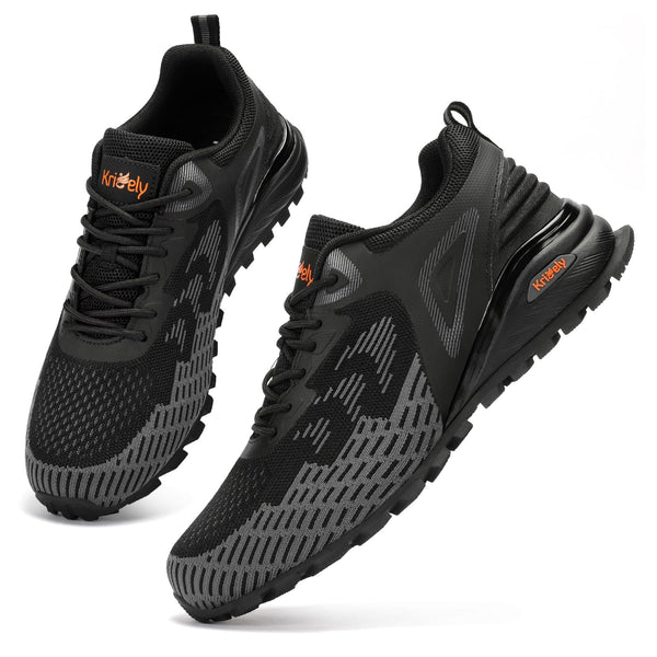 Kricely Men's Trail Running Shoes Non Slip Hiking Shoes Tennis Shoes Fashion Sneakers Workout Footwear