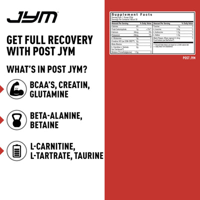 JYM Supplement Science Post JYM Active Matrix Mandarin Orange Amino Recovery Powder Pure Creatine HCL, BCAA’s, Glutamine, Carnitine, Betaine, Taurine for Strength, Repair, Performance 30 Servings