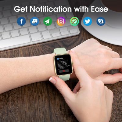 Smart Watch, Fitness Tracker with Heart Rate Monitor, Blood Oxygen, Sleep Tracker, 41mm Touchscreen Smartwatch for Android iOS Swimming Waterproof Pedometer Step Calories Tracker for Women Men