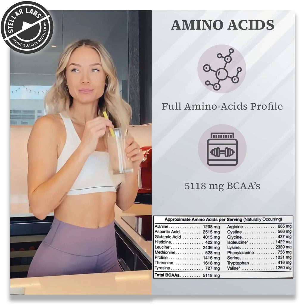 Stellar Labs Whey Protein Powder with BCAA's & Whey Isolate | Certified Low FODMAP, Non GMO, Gluten Free, Soy Free, Low Carb, Keto, with Stevia | All Natural Lean Post Workout Shakes | Salted Caramel