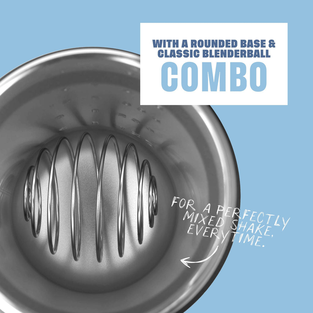 BlenderBottle Strada Shaker Cup Insulated Stainless Steel Water Bottle with Wire Whisk, 24-Ounce, Black