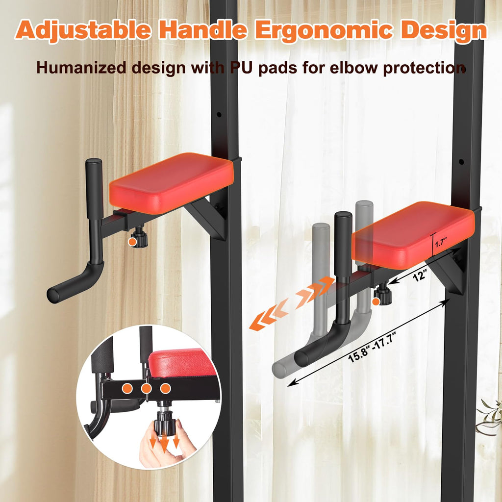 RELIFE REBUILD YOUR LIFE Power Tower Pull Up Bar Station Workout Dip Station for Home Gym Strength Training Fitness Equipment