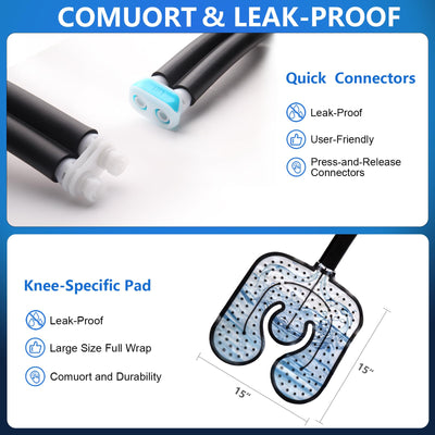 Cold Therapy Machine with Programmable Timer, Portable Ice Machine for Knee After Surgery, Knee Replacement Recovery System for Pain Relief with Compression Pad