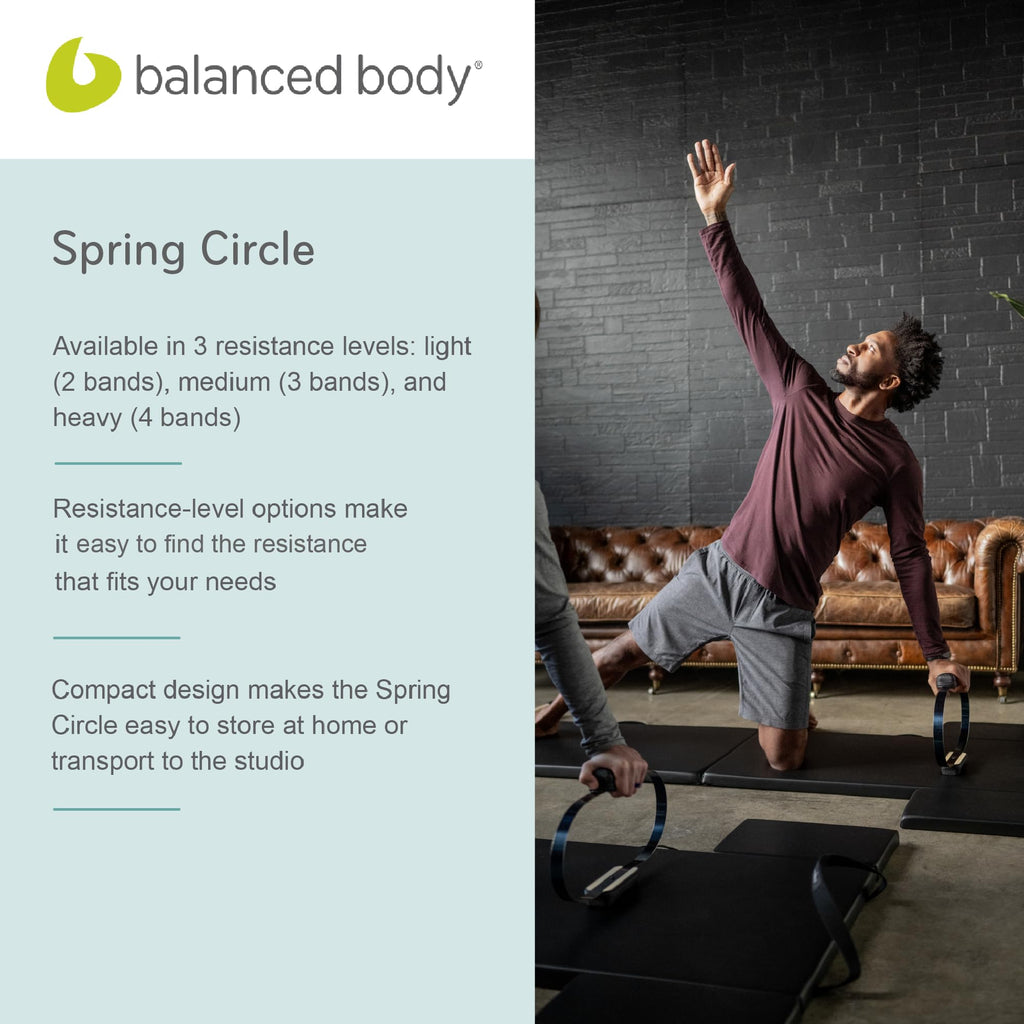 Balanced Body Spring Circle, Workout Ring, Pilates Reformer Accessory, Pilates Equipment for Home Gym or Pilates Studio Use