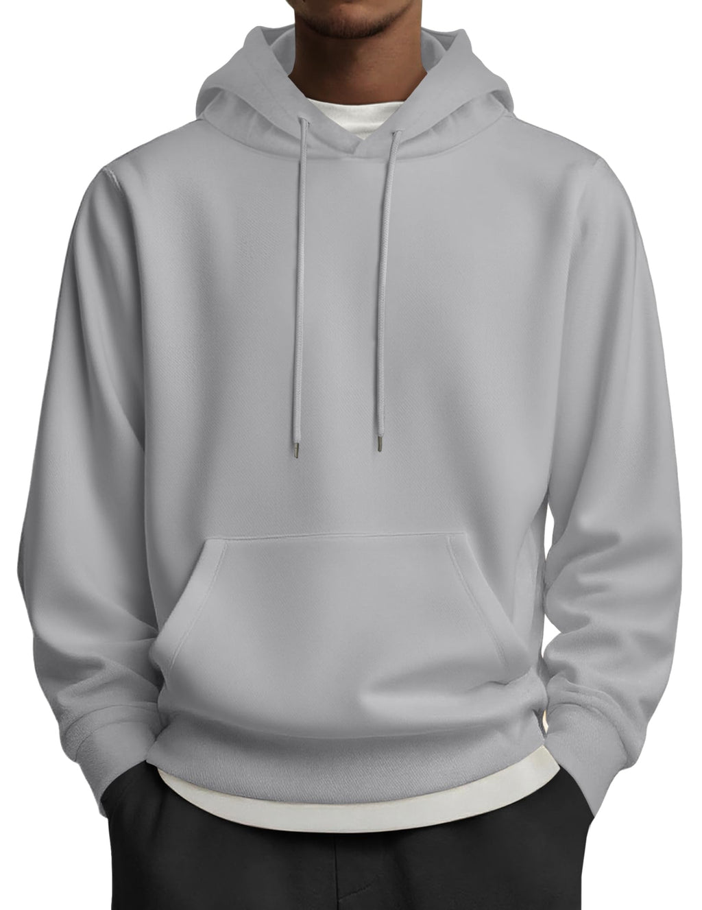 COOFANDY Mens Hoodies Pullover Long Sleeve Casual Fashion Sweatshirts Drawstring Gym Hooded Shirt with Kanga Pocket