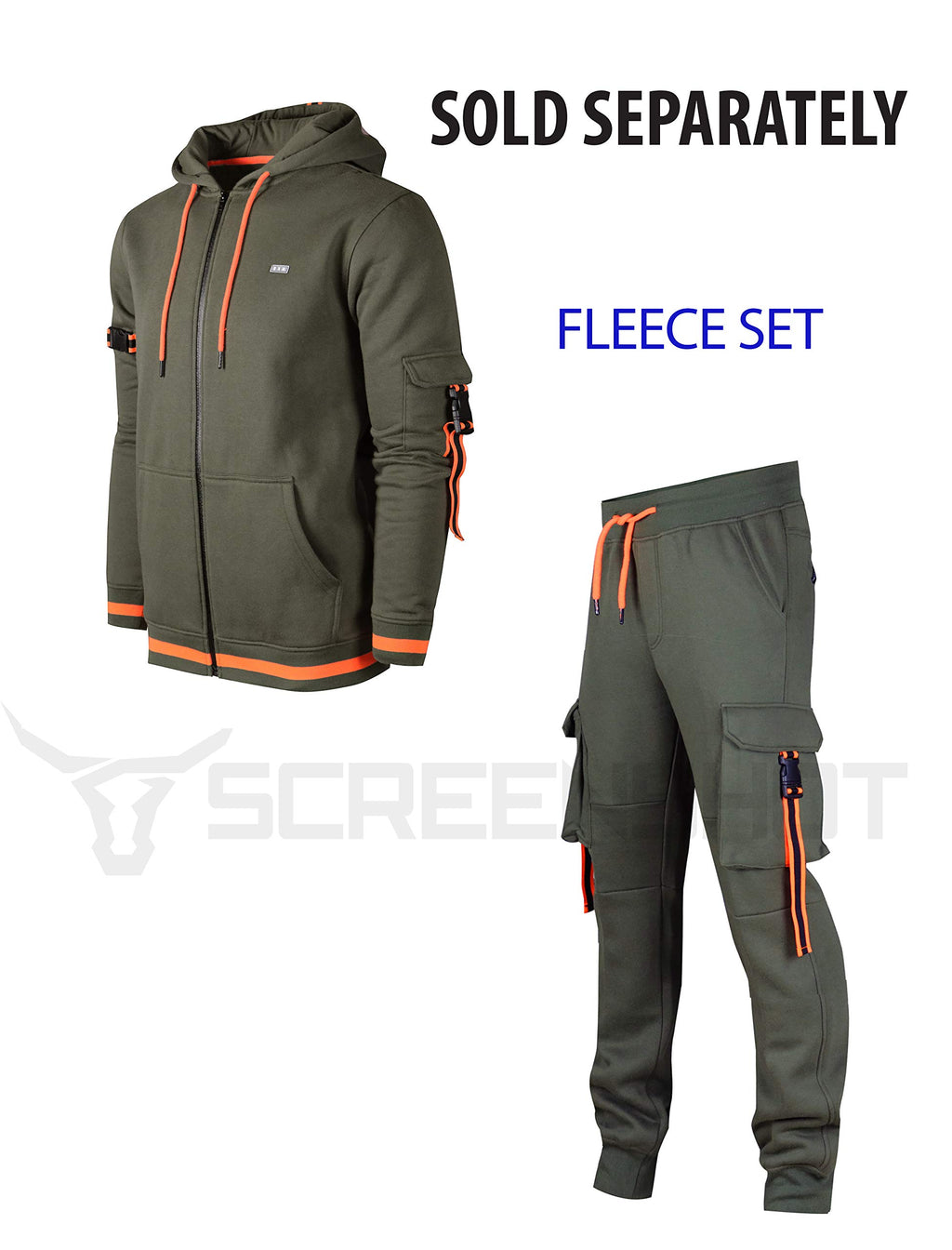 SCREENSHOT Sports Mens Premium TechFleece Fashion Hoodie - Athletic Jogger Fitness Workout Gym Jacket