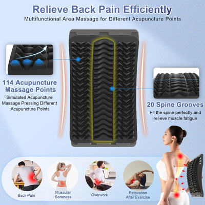 Back Stretcher for Lower Back Pain Relief, 3 Level Adjustable Lumbar Back Cracker Board, Back Cracking Device, Back Massager for Scoliosis, Spine Decompression